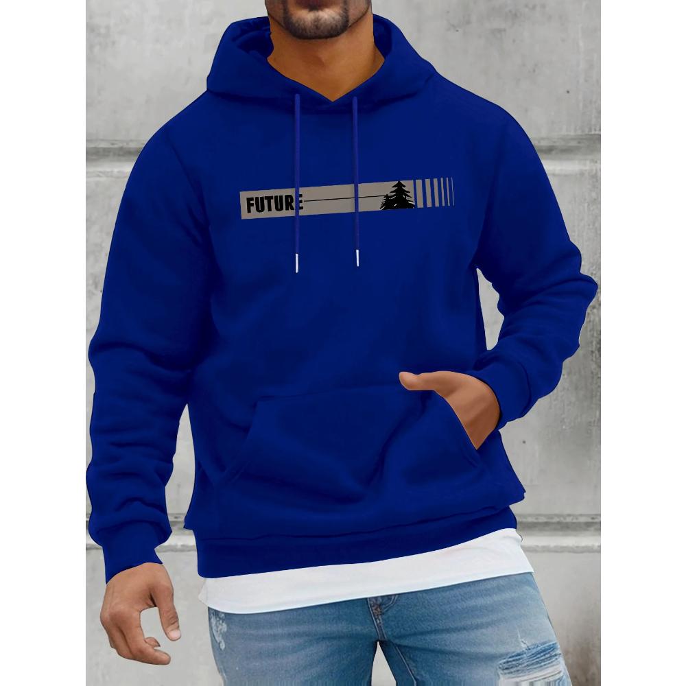 Fashion Versatile Men's Sweatshirt Casual Printing Simple Hoodies Sweatshirts Men’s