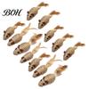 Indoor Cat Hunting Stimulation Colorful Mouse Toys, Jute Rope Chew Feather Mice Natural Kitten Toys Teeth Cleaning for Cats Exercise And Oral