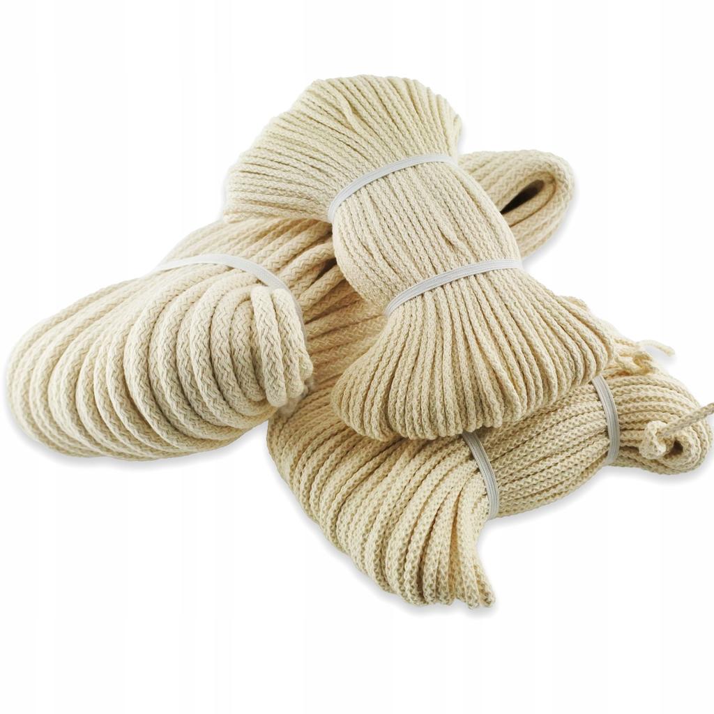 Wick for oil lamps, torches, ROUND, 7mm, 1m