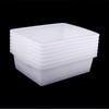 ZISIZ Rectangular White Plastic Storage Container