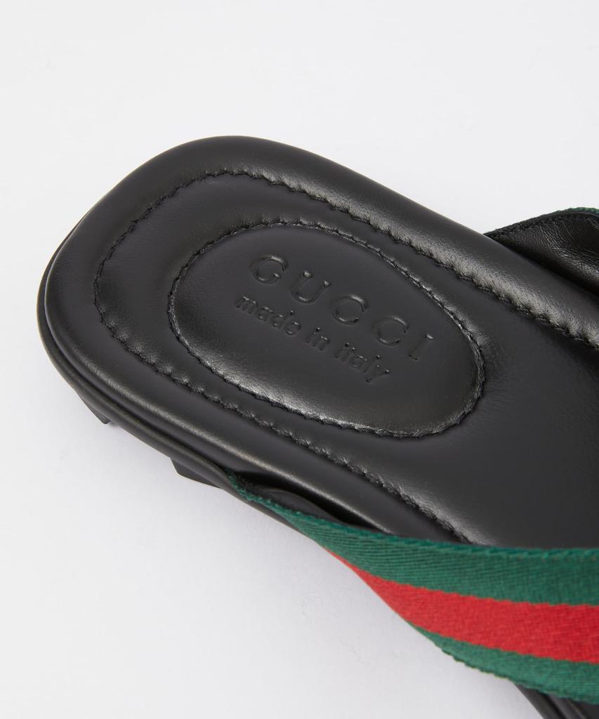 Gucci Web Size cm 429362 Men's Sandals, Beige/Ebony, 26.0 (Product Code H91A0)