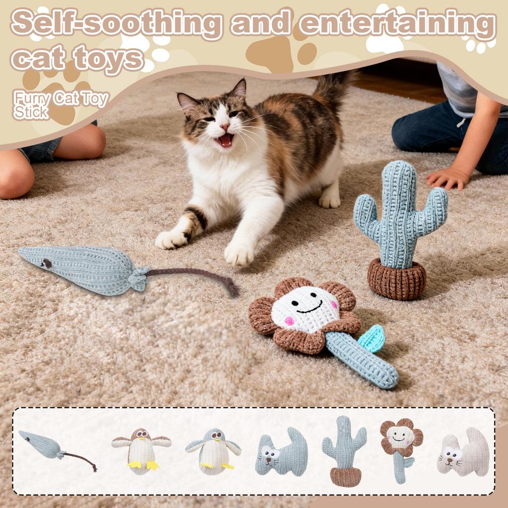 Pussycat Toys For Self-Entertainment And Boredom Relief, Catnip, -Resistant, Teething, Plush PussycatTeaser, Pet Supplies, Pussycat Toys