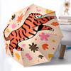 1pc Tiger Illustration Automatic Folding Umbrella, 8-Rib Iron Frame, Casual Outdoor Accessory for Birthday Festival Gifts Yy251128196
