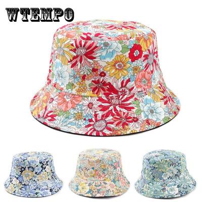 Floral Print Bucket Hat for Women - Lightweight, Sun-Protective Fisherman Cap with Toggle Closure, Perfect for Summer & Beach Outings, Beach Hat