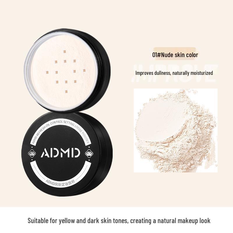 

ADMD Lightweight Soft Mist Setting Powder: Fine, Waterproof, Sweatproof, Long-lasting, Non-transferring, Natural Finish