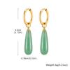 Women's Amethyst Teardrop & Tiger Eye Malachite Gold Earrings