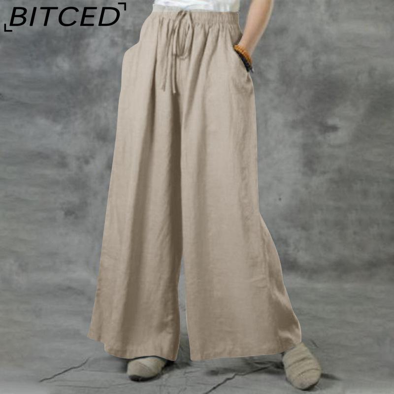 

BITCED Женские модные повседневные однотонные брюки с высокой талией и капри с принтом XXXXXL хаки