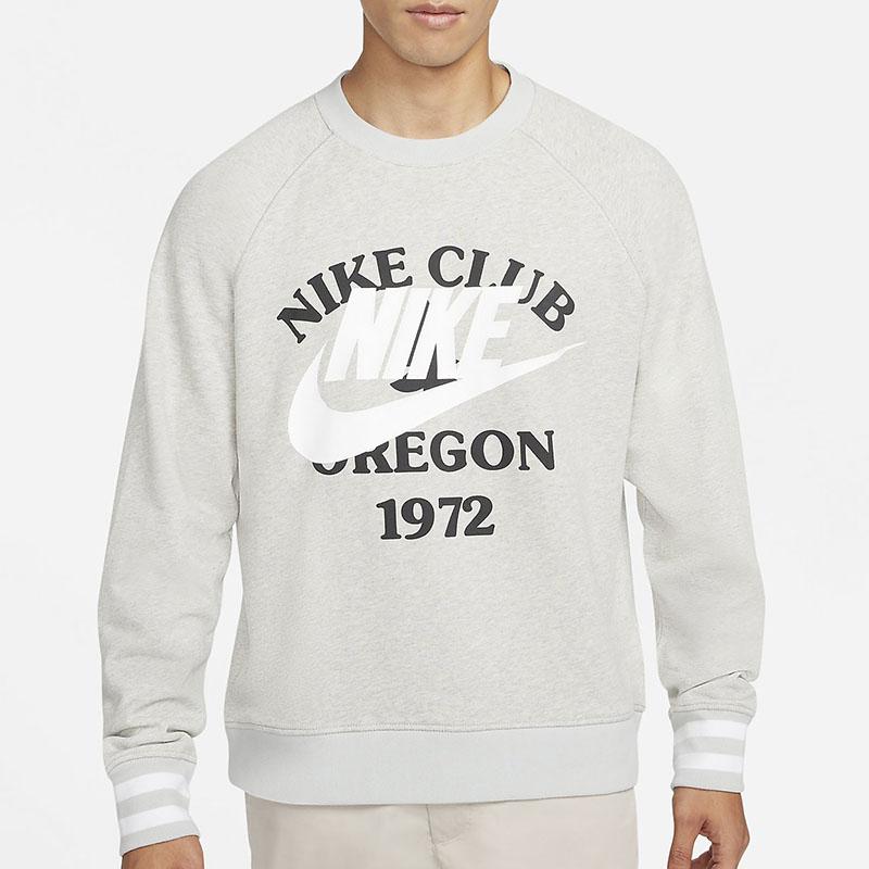 Nike Sportswear NSW TREND Dark Grey Heather Men's Fleece Crew Sweatshirt DD6166-050