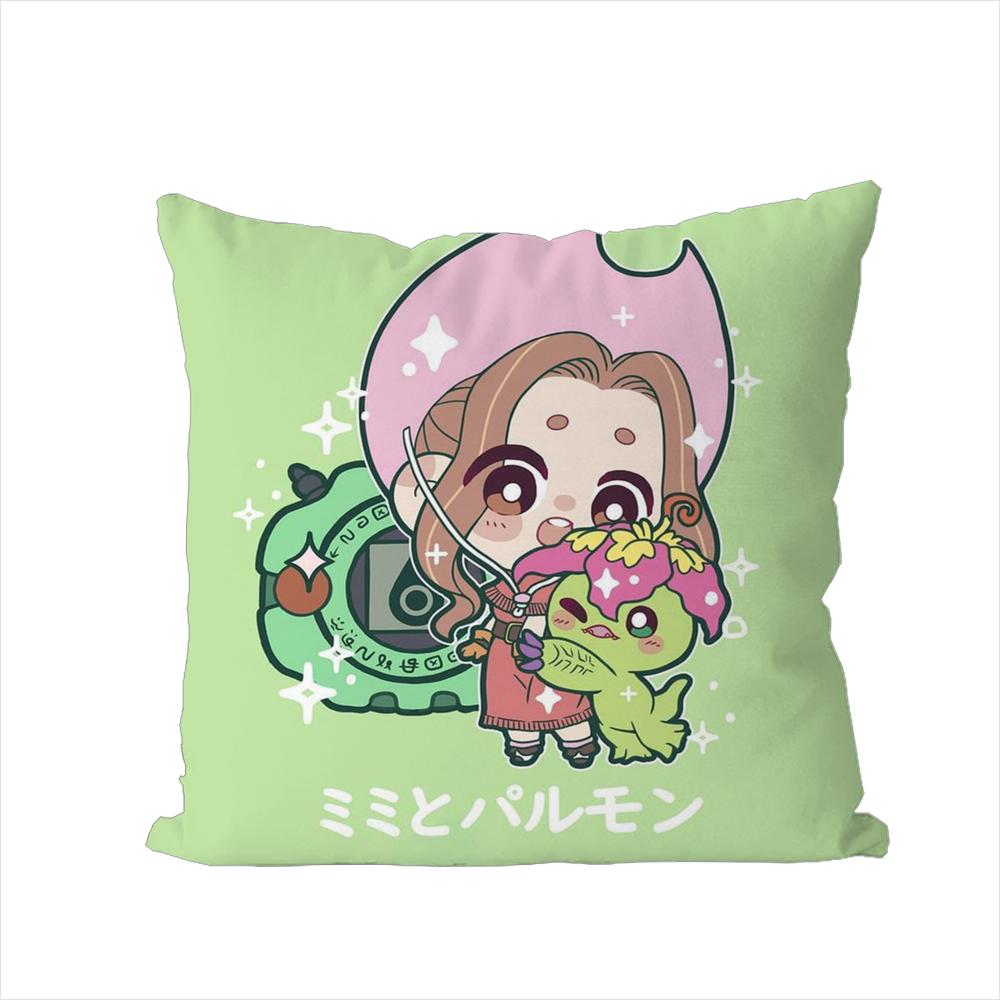DDigimon Adventure Pillow Case For Car Sofa Decorative Home Doublesided Print Plush Square Throw Pillow Cushion Cover