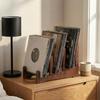 Grote Vinyl Platenhouder Bruin CD Display Stand Vintage Album Displayhouder LP Opslag