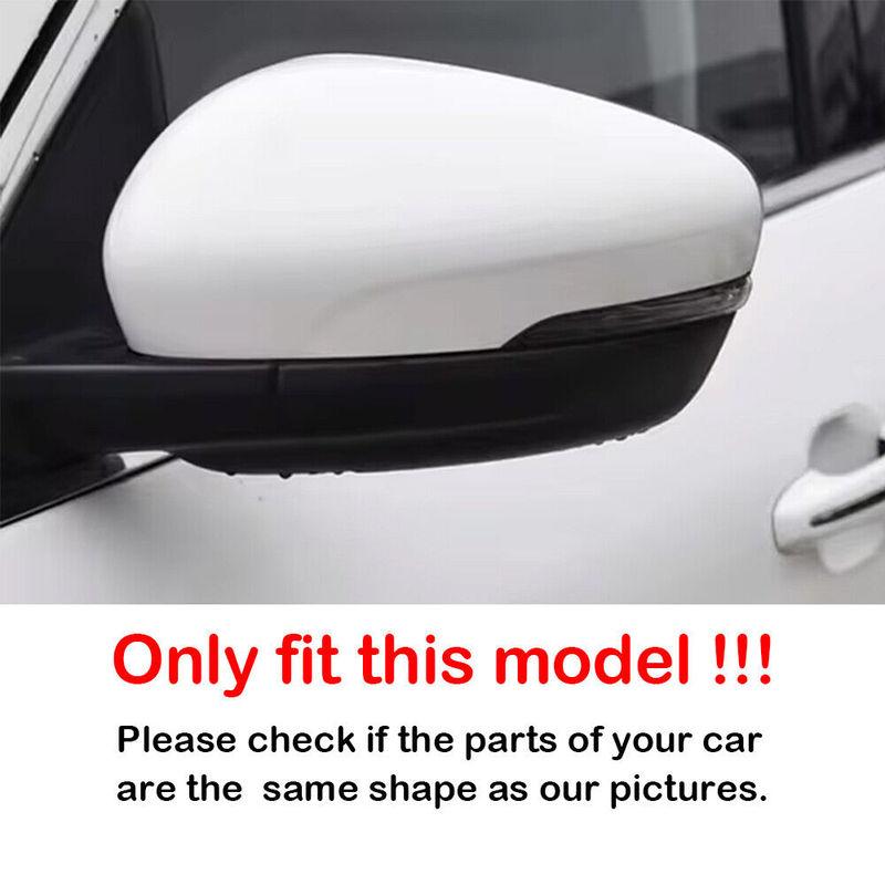 For Ford Escape -2024 Car Sticker Rearview Side Mirror Cover Wing Cap Exterior Door Rear View Case Trim Carbon Fiber Look