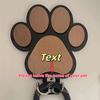 Custom Wooden Paw Print Dog Leash Hanger Wall Hook - Claw Design Coat & Collar Holder for Dog Lovers Unique Pet Gift