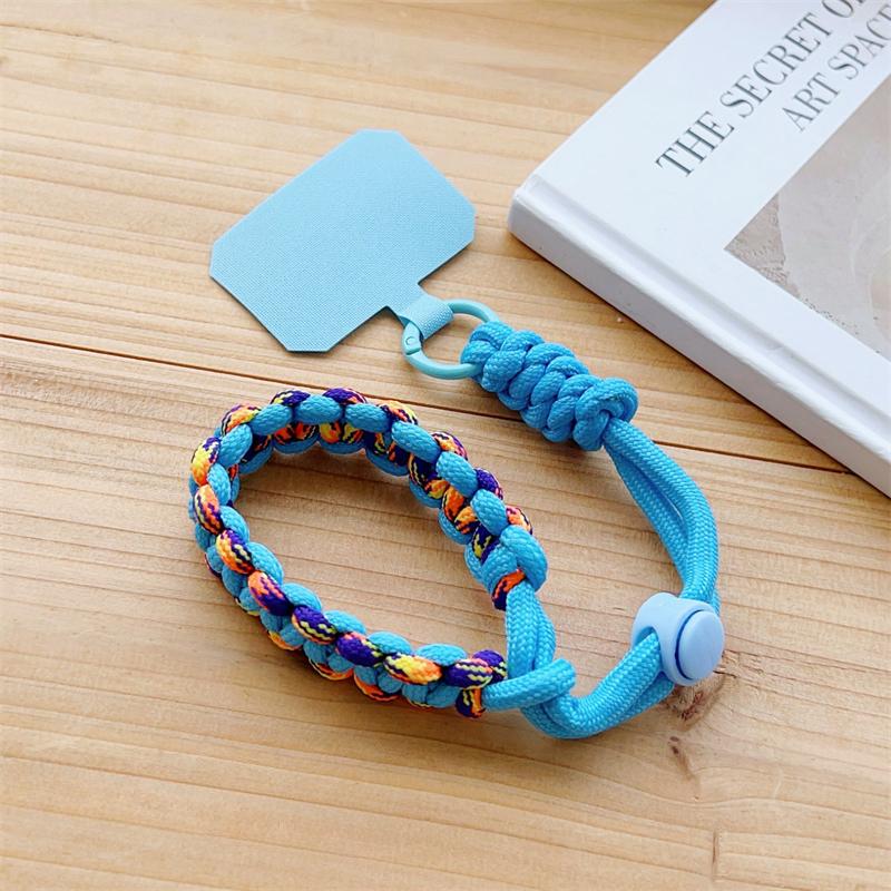 Langlebiger Sport-Handy-Anhänger Handgelenkband Anti-Verlust Unisex Verstellbar Kurz Gewebt Stabiles Lanyard Reise Diebstahlschutz Raubschutz Seil