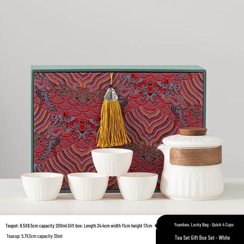 Hongyu Ingot Lucky Bag Ceramic Tea Set