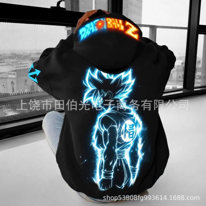 Dragon Ball Z Goku 3D Digital Print Hoodie Men Loose Fit Casual Sweatshirt