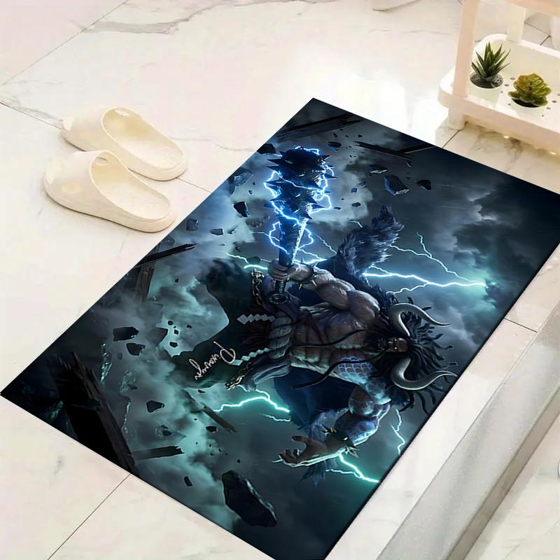 1Pc Warrior'S Rise Rug, Office Carpet Indoor Outdoor Doormat, Non-Slip, Comfortable, Living, Christmas Halloween, Xmas Gift S1875