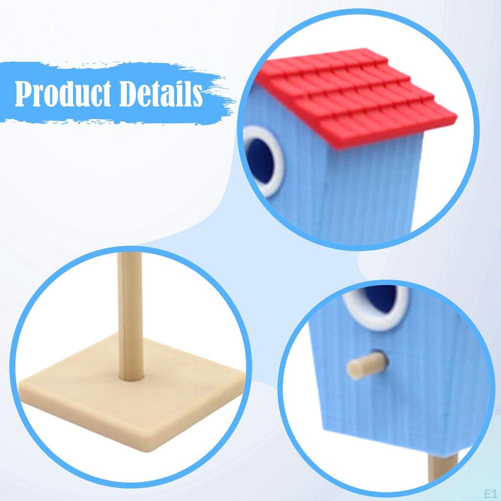 1:12 Dollhouse Bird Garden Accessory Doll House Decoration for Christmas