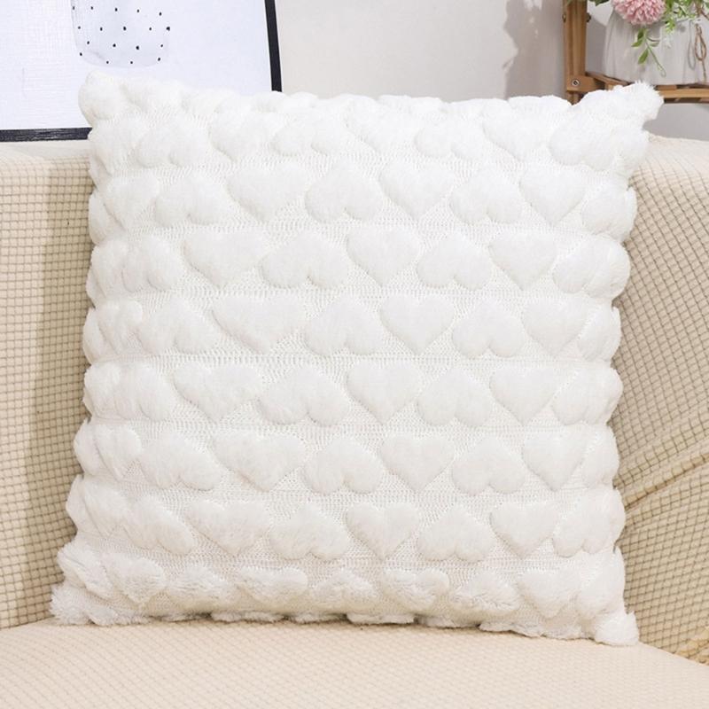 Love Heart Throw Pillow Cover, Comfortable Touch Sofa Cushions Cover Easy Cleans for Bedroom Sofa Office