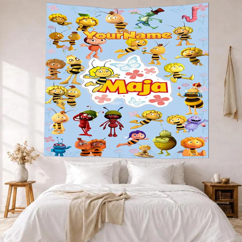 מאי הכוורת התאמה אישית השם שלך קישוט קיר שטיח אמנות לזיכרון חיות מחמד יום הולדת חתונה מסיבה רקע מתנה למשפחה