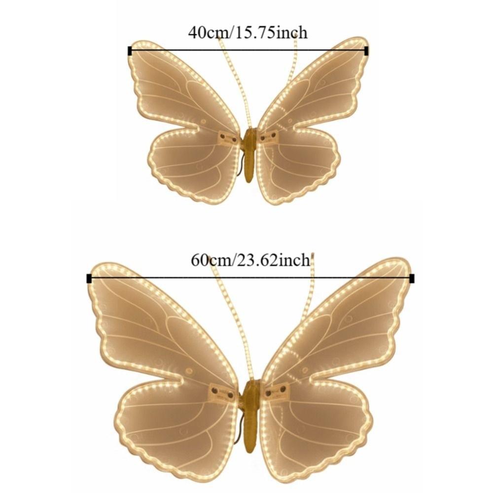 40/60cm LED Butterfly Light Static Waterproof LED Fluttering Butterfly LED Simulated Butterfly Decor Holiday Party Decor