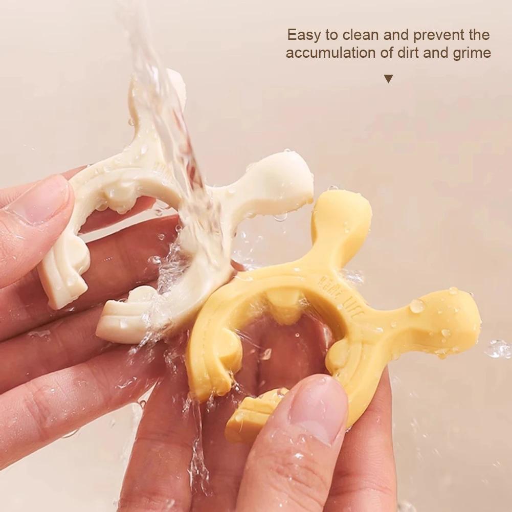 Food Grade Silicone Spoon Home Kitchen Holder Clip Multifunctional Clip Spoon Holder Anti Scald and Anti Overflow Storage Rack