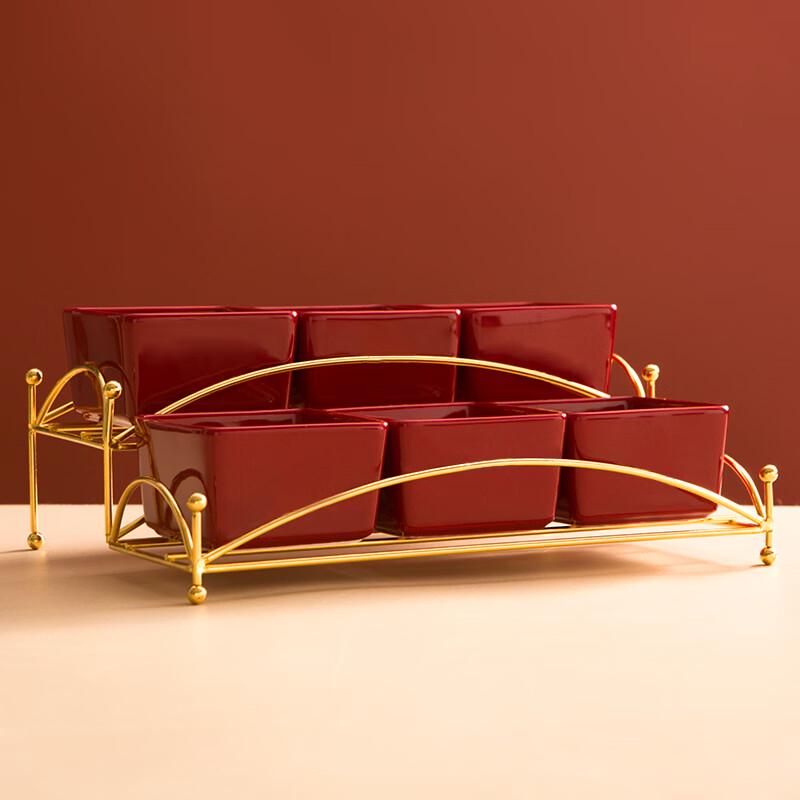 New Chinese Style Ceramic Wedding Candy & Fruit Plate