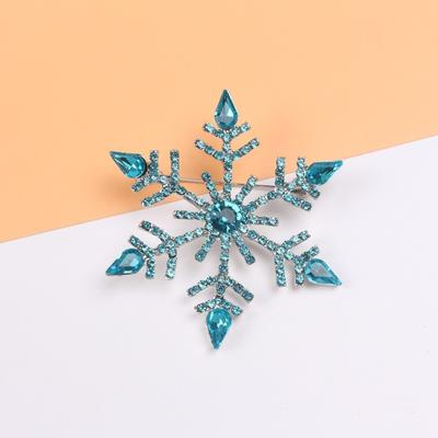 Legierung Strass Schneeflocken Brosche