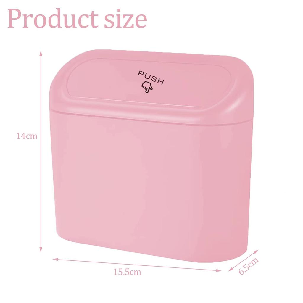 Spacious Car Trash Can with Lid, Durable PP Material, Garbage Bag for Vehicle Organization and Storage