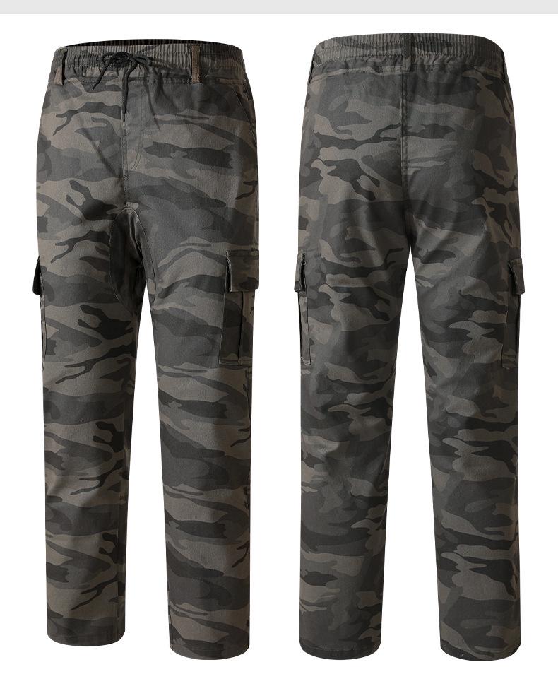 Unisex Spring/Autumn Elastic Camouflage Workwear Set - Cotton, Anti-Scald, Wear-Resistant, Ideal for Auto Repair
