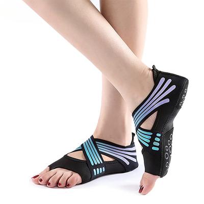 1 Pair Yoga Socks Toeless Non-Slip Grips , Straps, for Pilates, Barre, Ballet, Bikram, Workout for Women