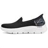 Go Walk Flex Low Top Freizeitschuhe Damen Sneaker Schwarz Weiß 124829-BKW