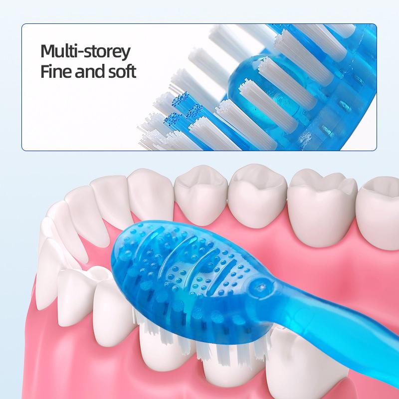 1-Pack Foldable Dental Floss Toothbrush Portable And Compact For Travel