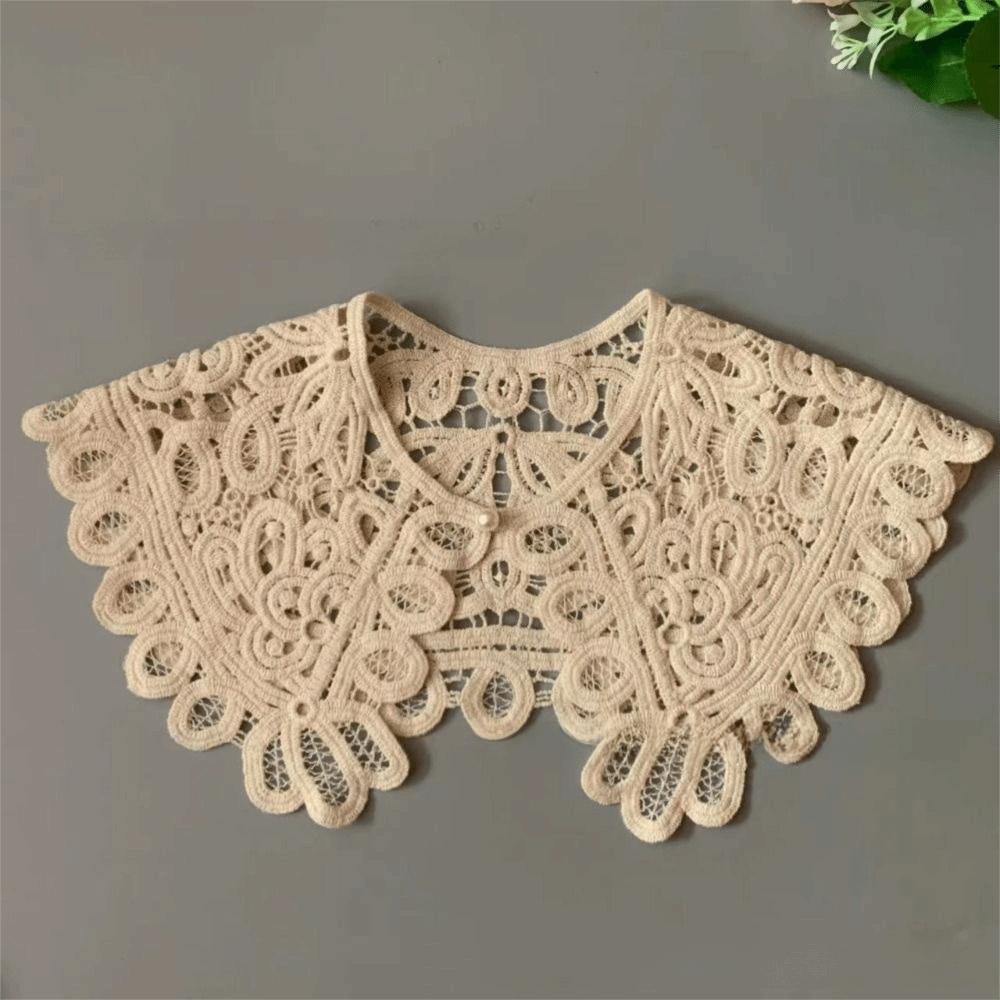 

Вязаный Съемный Воротник Хлопковый Воротник Рубашки Модные Аксессуары Ажурная Шаль Рубашка абрикосовый