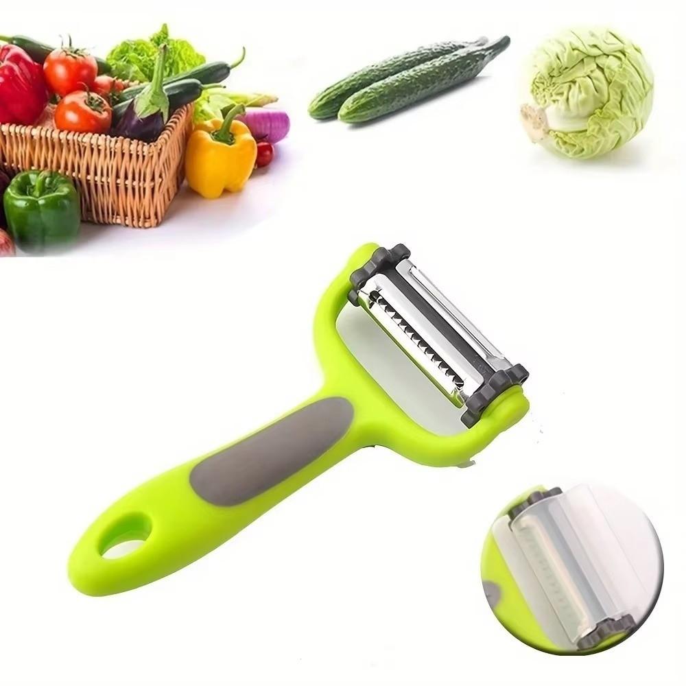 3 in 1 Rotary Peeler Stainless Steel with Protective Cover Grater Non-Slip 360 Degree Julienne Slicer
