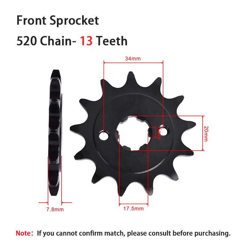 520 Chain 13T Front 42T Rear Sprocket For HONDA VT125 VT125C Shadow 1999-2007 XL125V Varadero 2001 2002 2003-2011 VT XL 125 C V