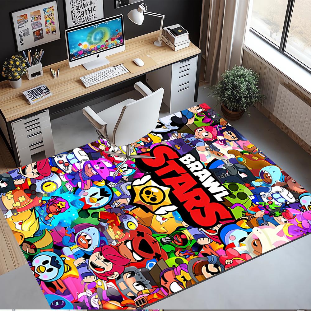 Brawl Stars Printed Carpet,Rug,for Office Chair Living Room Bedroom Kitchen Room Decor Gifts.