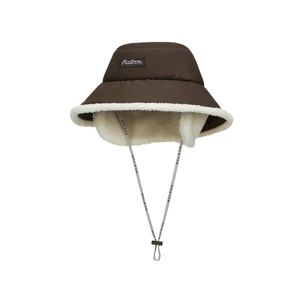 MALBON GOLF Padded Earmuff Bucket Hat Brown (Woman)