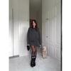 2024 Autumn European & American College Style Knitted Sweater and Skirt Set for Women