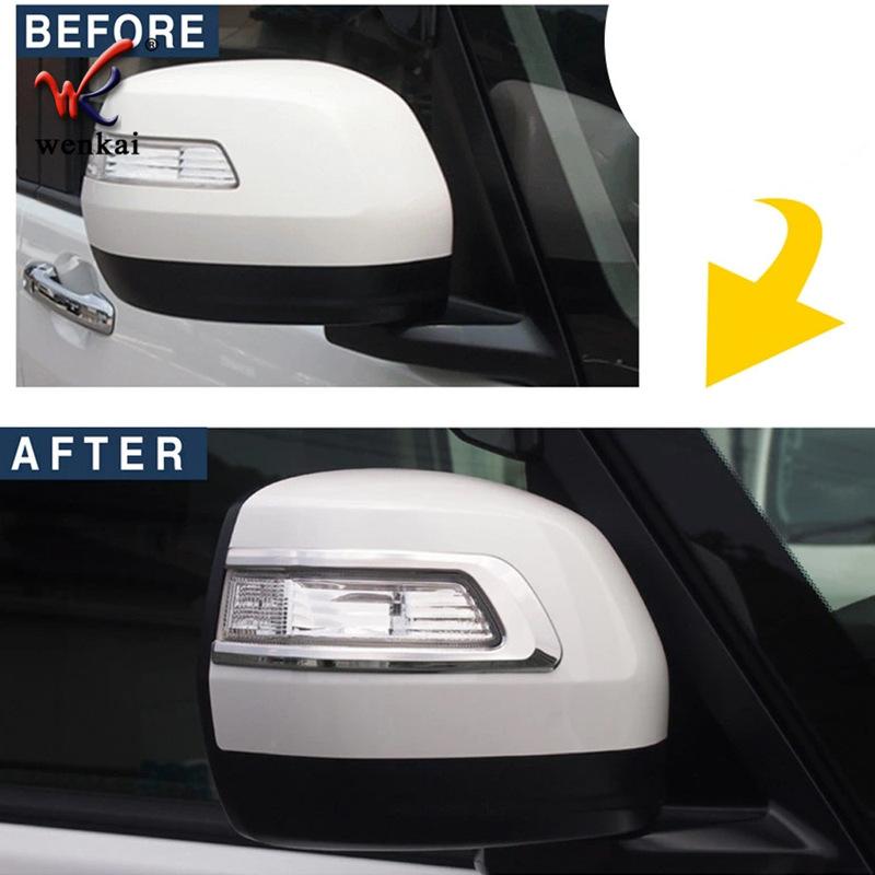 1Pair ABS Chrome Side Rearview Mirror Strip Cover Trims Sticker For Honda Stepwgn Spada