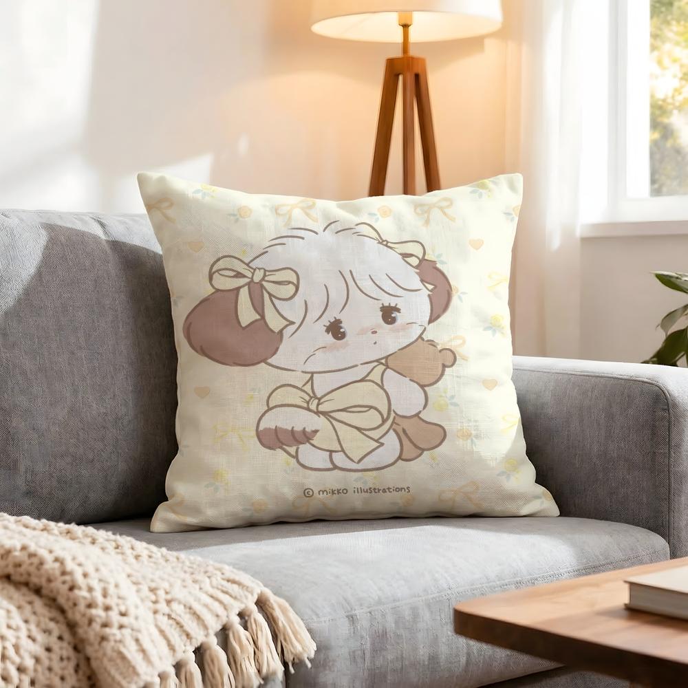 Character Mikko Cushion Cover 1Pcs Decorative Covers Soft Cushion Case For Sofa Couch Decor 40X40 45X45 Pillowcases