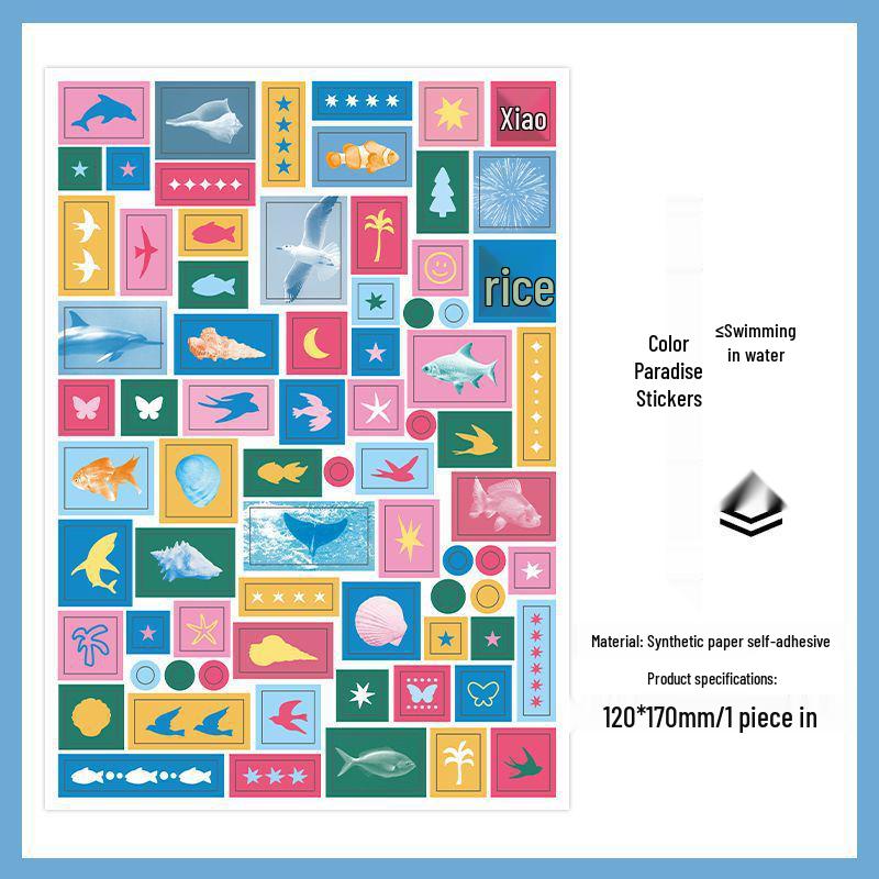 

Infeel.Me Color Paradise Korean Style Sticker & Photocard Journal DIY Set