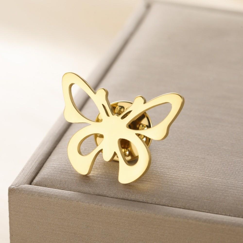 Hollow Flower Brooch Sweet Animal Metal Pin Fashion Jewelry Butterfly Brooch Female