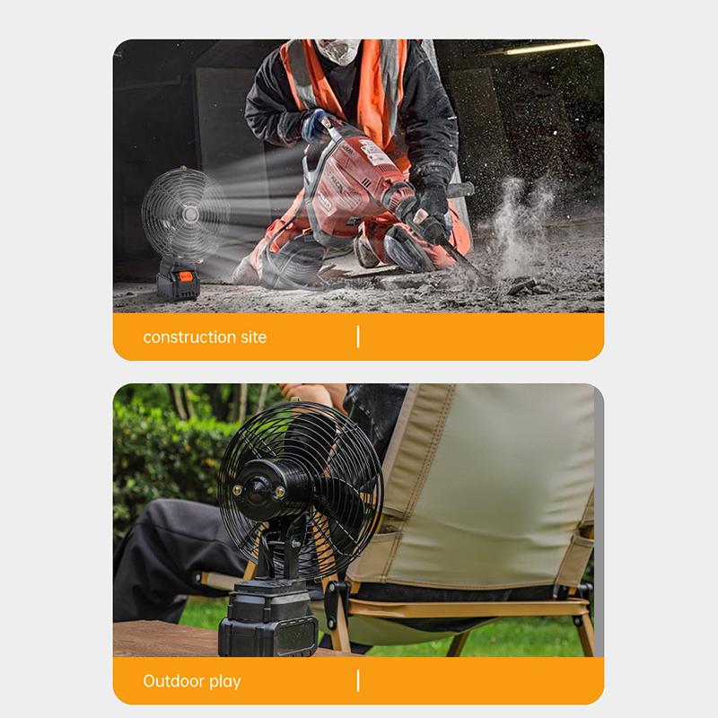 Portable Fan Cordless Lithium Battery Electric Fan Rechargeable Outdoor Desktop Cooling Fan For Philippine 5/10 Cell Batteries