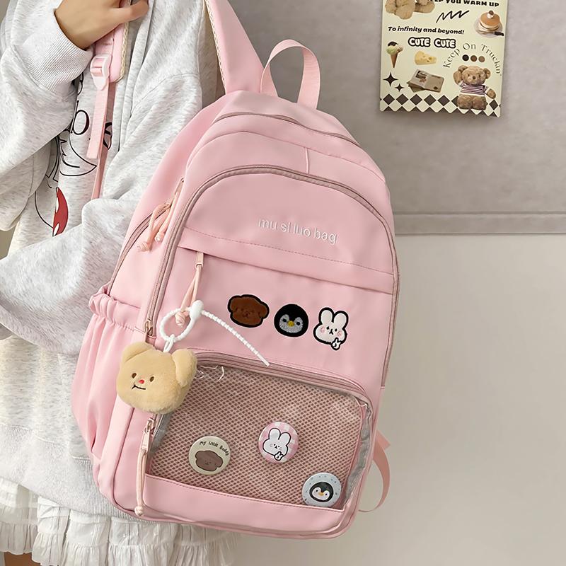 College Style Schoolbag Women Large Capacity Backpack Girls Lightweight Waterproof Backpack