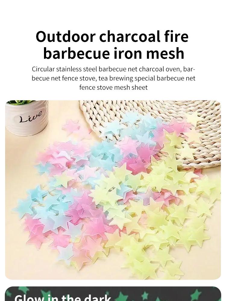 100 st lysande klistermärken stjärnor väggklistermärken sovrum lysande klistermärken fluorescerande tredimensionella väggklistermärken