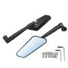 2x Motorcycle Rear View Side Mirrors For Honda Suzuki Yamaha Kawasaki 10mm & 8mm