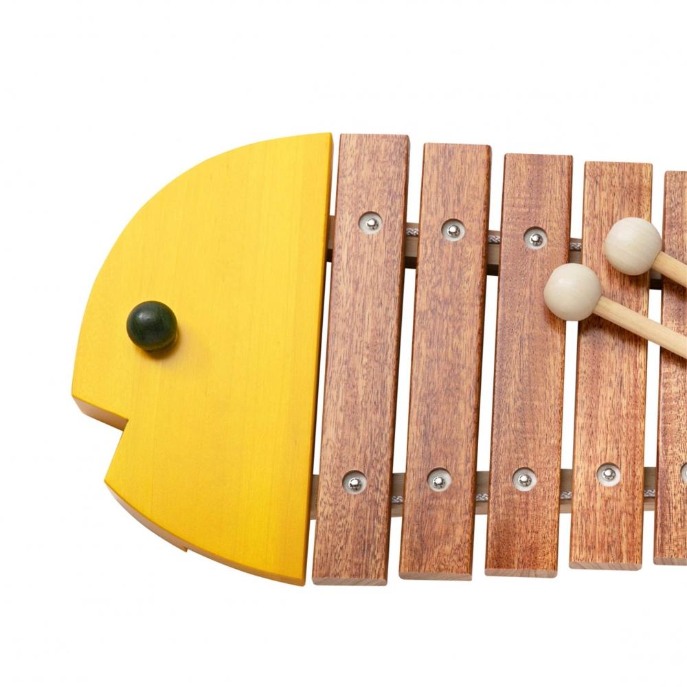 BorneLund Original Fish Xylophone Yellow Around 1 and a Half Years Old BZ8000Y