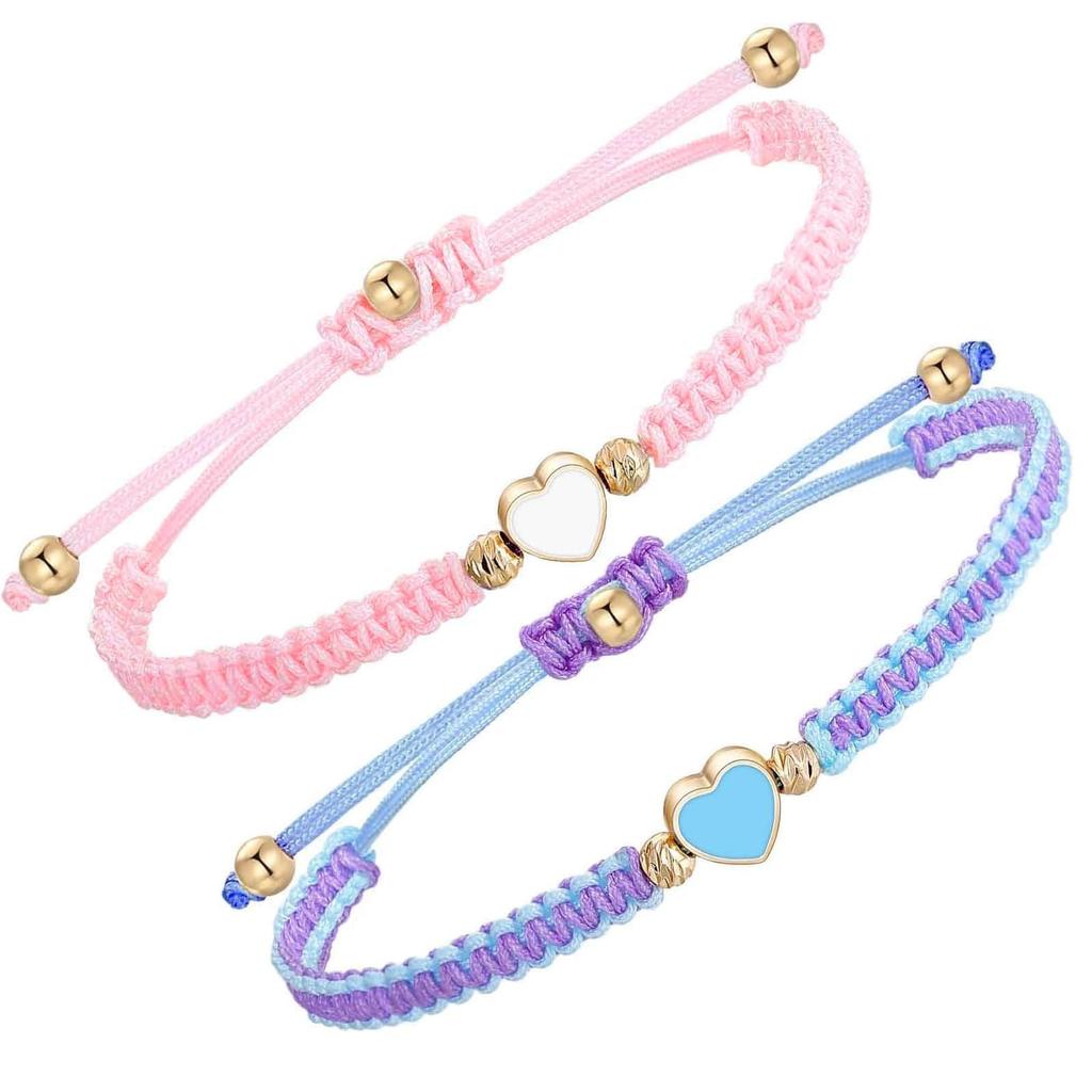 Woven Heart Bracelet, Gold Bead Jade Thread Flat Knot Woven Phnom Penh Black Red Peach Heart Bracelet.