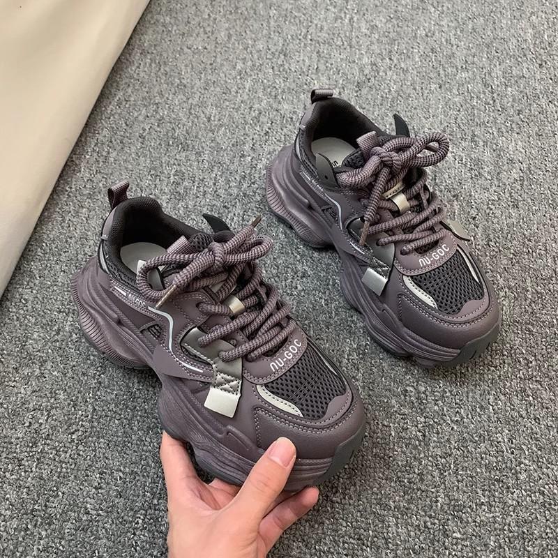 Daddy shoes ins comfortable trend spring new slimming reflective breathable single liner Xiaobai sneakers