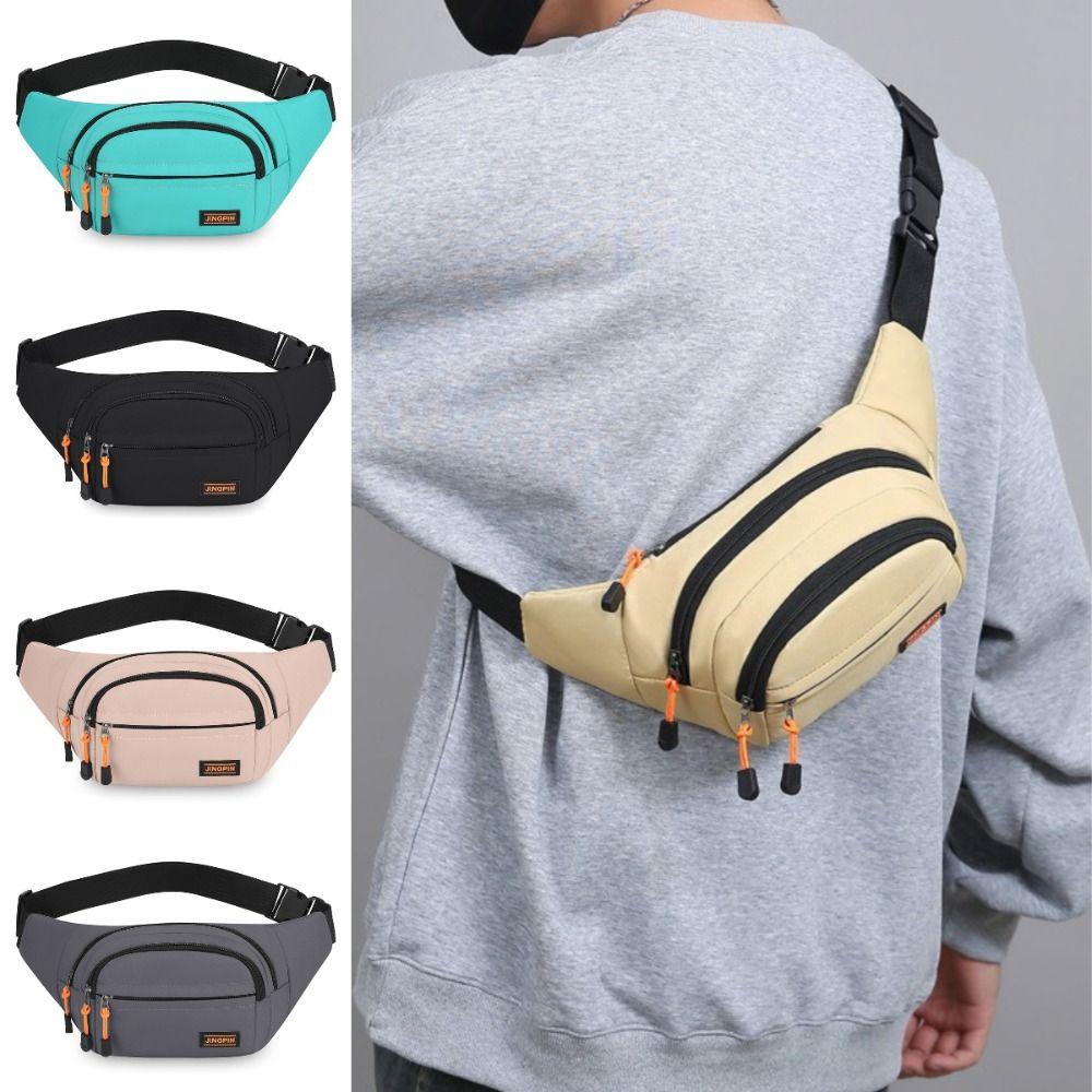 Large Capacity Outdoor Waist Bag Waterproof Sports Walking Bag Crossbody Bag Men Chest Bag  Women